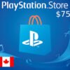 PlayStation Network CAD 75 Gift Card CA